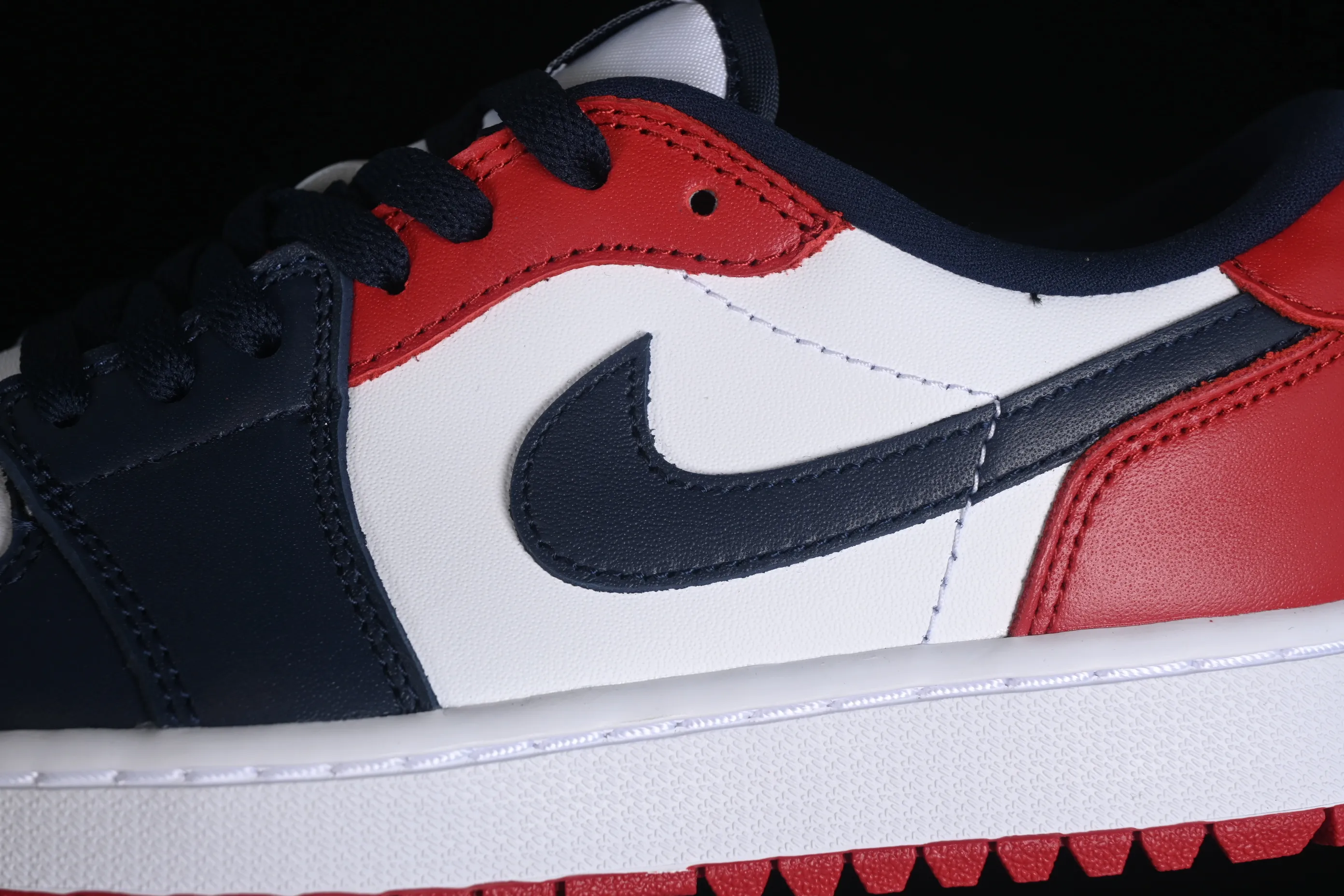 All categories Air Jordan Jordan series basketball shoes Air Jordan 1 Low G version pure original Air Jordan 1 Low Golf AJ1 Joe 1 new golf version black and white toe DD9315-113